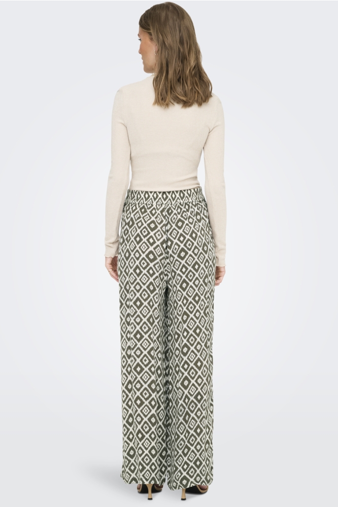 ONLPAKJA LIFE AOP BELT PANTS WVN NO 15339091 BALSAM GREEN/PAKJA PRINT